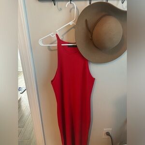 NWT Gabrielle Union NY & Company red halter ribbed dress Size XL